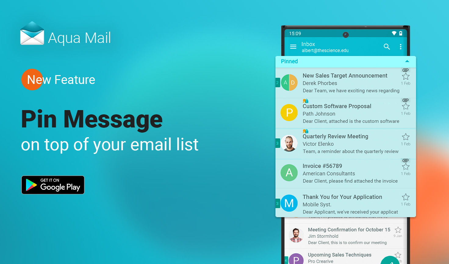 Efficient Email Management with Aqua Mail: Pin and Unpin Messages